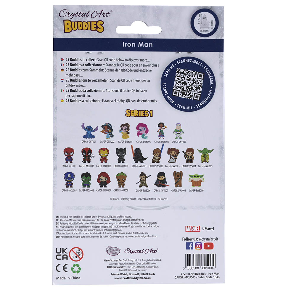 Craft Buddy - Crystal Art Buddy - Ironman - 11 cm