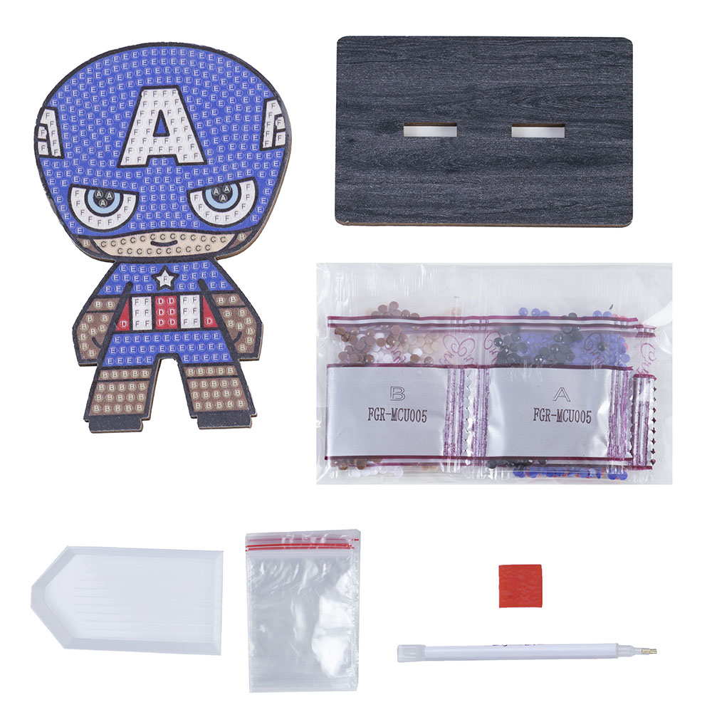 Craft Buddy - Crystal Art Buddy - Captain America - 11 cm