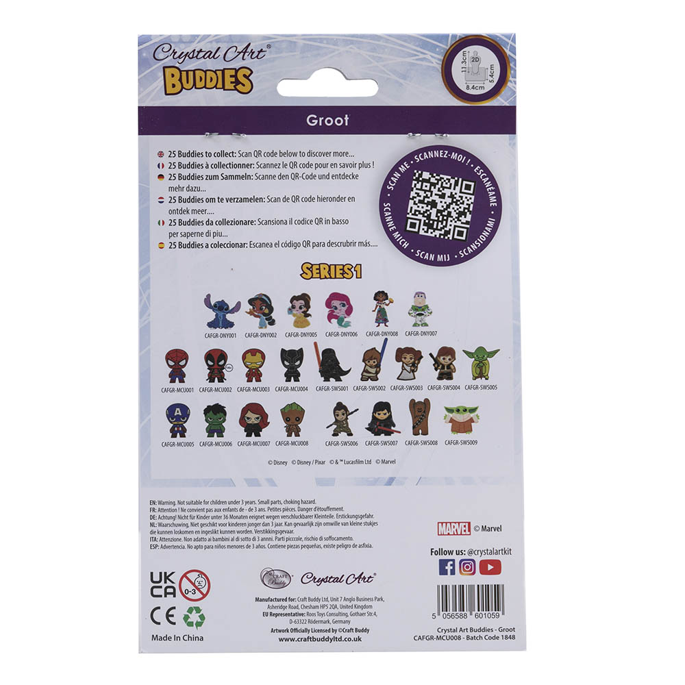 Craft Buddy - Crystal Art Buddy - Groot - 11 cm