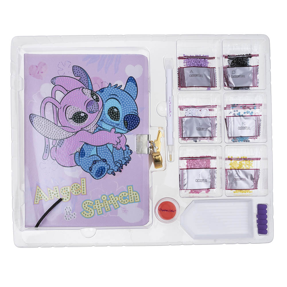Craft Buddy - Crystal Art Secret Diary - Stitch & Angel