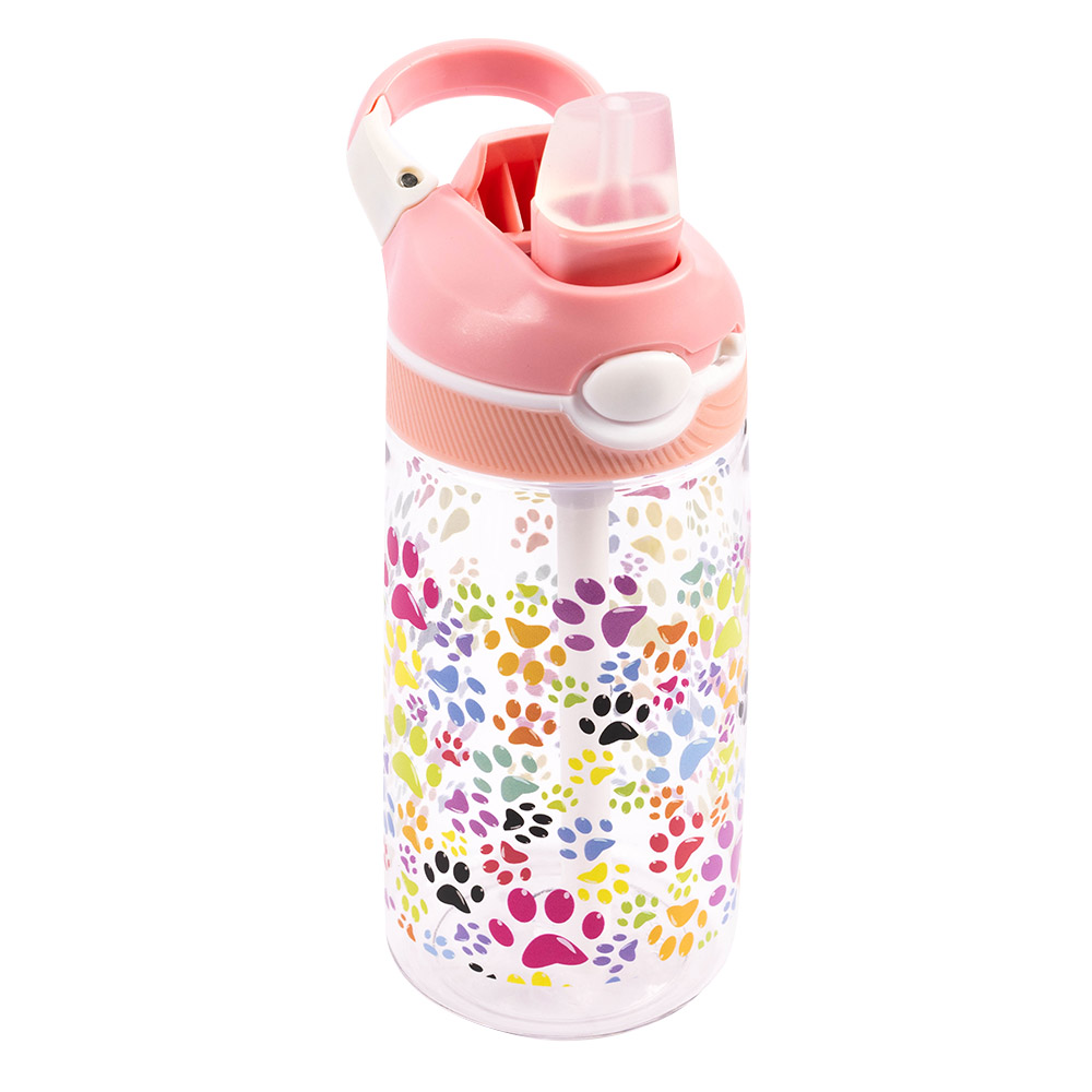 كوكوبي - زمزمية مياه تريتان مانعة للتسرب، ٤٨٠ مل - خالية من مادة بيسفينول أ، بغطاء بزر ضغط، مناسبة للأطفال من عمر ٣ سنوات فما فوق (وردي)