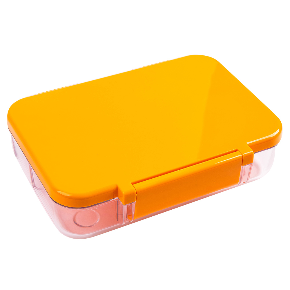 كوكوبي - صندوق غداء تريتان بينتو - ٤ أقسام، مقاوم للتسرب، خالٍ من مادة بيسفينول أ، ٥٨٥ مل (٣ سنوات فأكثر) - برتقالي