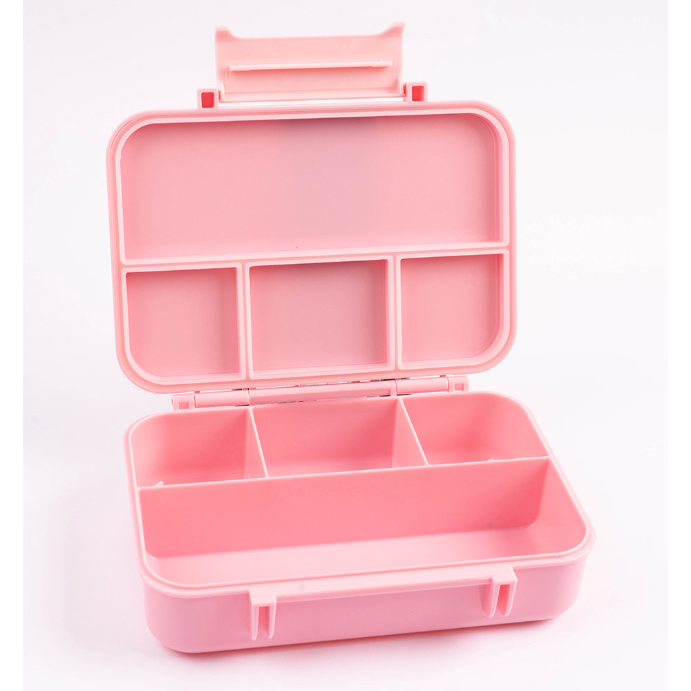 كوكوبي - صندوق غداء تريتان بينتو مانع للتسرب - ٤ أقسام، خالٍ من مادة بيسفينول أ، ٥٨٥ مل، مناسب للأطفال من عمر ٣ سنوات فما فوق، لون وردي