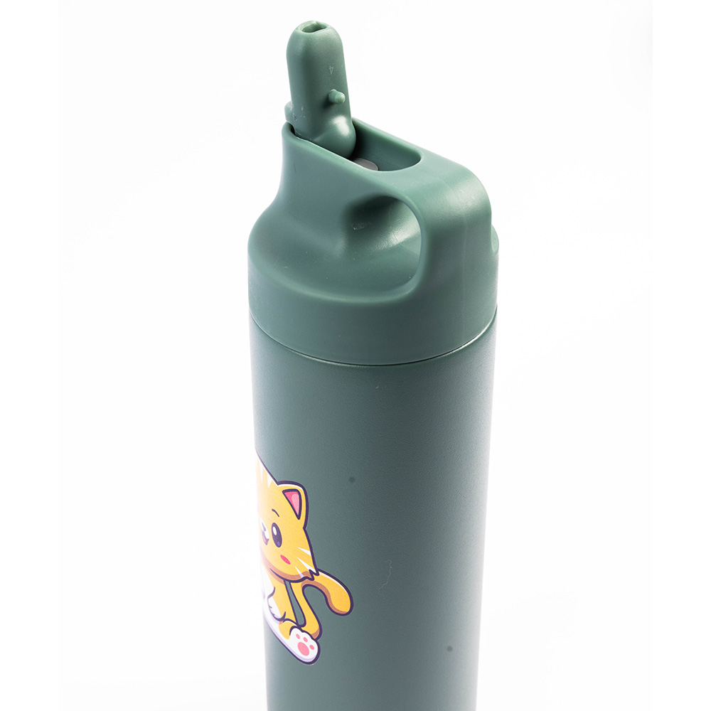 كوكوبي - قارورة معزولة من الستانلس ستيل - مانعة للتسرب، خالية من الروائح، آمنة غذائيًا، سعة 550 مل، مناسبة لعمر 3 سنوات فأكثر - خضراء