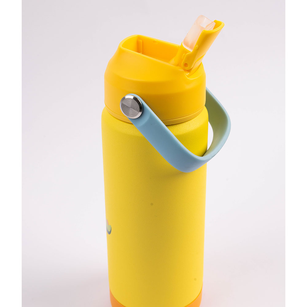 كوكوبي - زمزمية مياه معزولة من الستانلس ستيل سعة 500 مل، مناسبة لعمر 3 سنوات فما فوق - صفراء