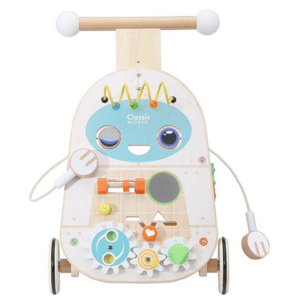 Classic World - Wooden Robot Activity Walker For Toddlers