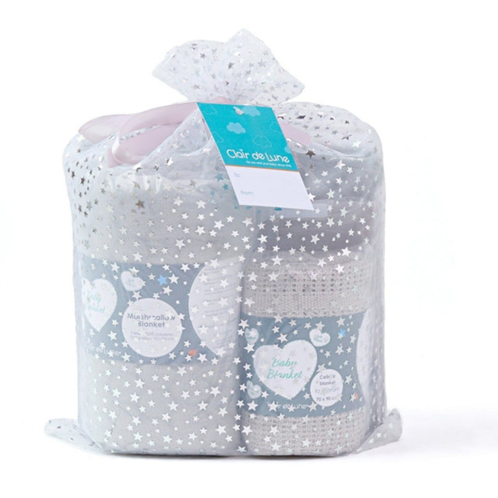 Clair de Lune - Baby Shower Gift Set - Grey - 4pcs