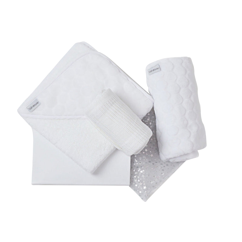 Clair de Lune - Baby Shower Gift Set - White - 4pcs