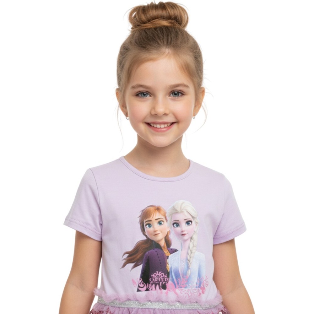 D' Daniela - Elsa & Anna Glitter Dress - Pinkish Purple