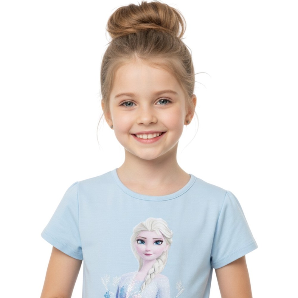 دي'دانييلا - فستان براق - آنا وإلسا - أزرق فاتح