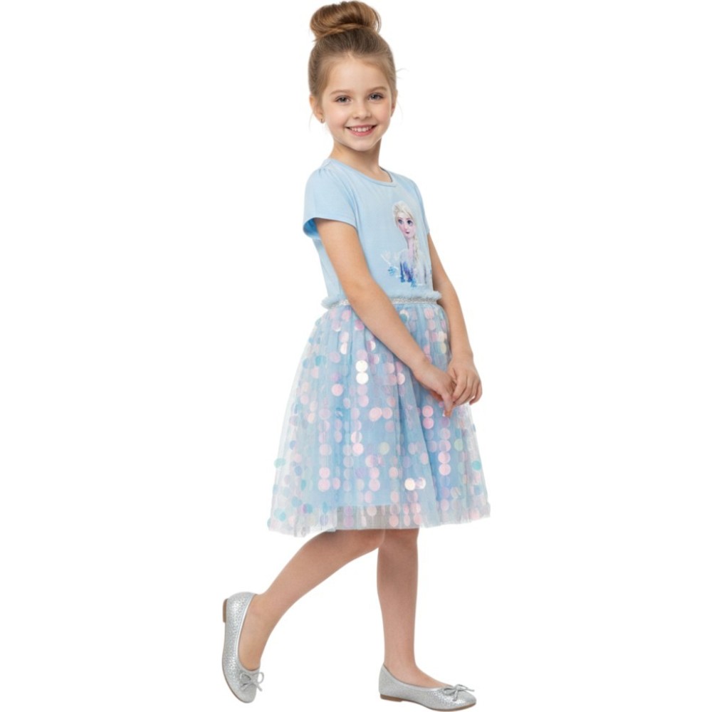 دي'دانييلا - فستان براق - آنا وإلسا - أزرق فاتح