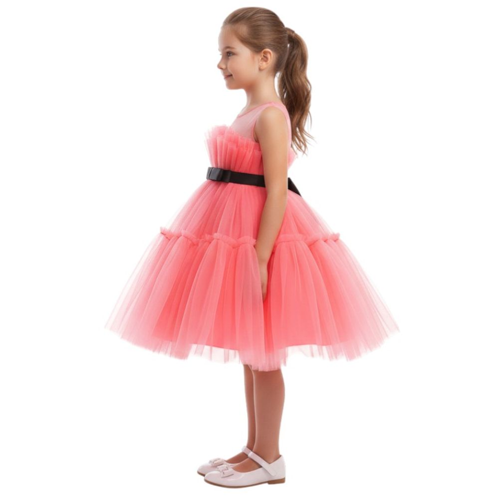 دي'دانييلا - فستان حفلات طبقات - بطيخي