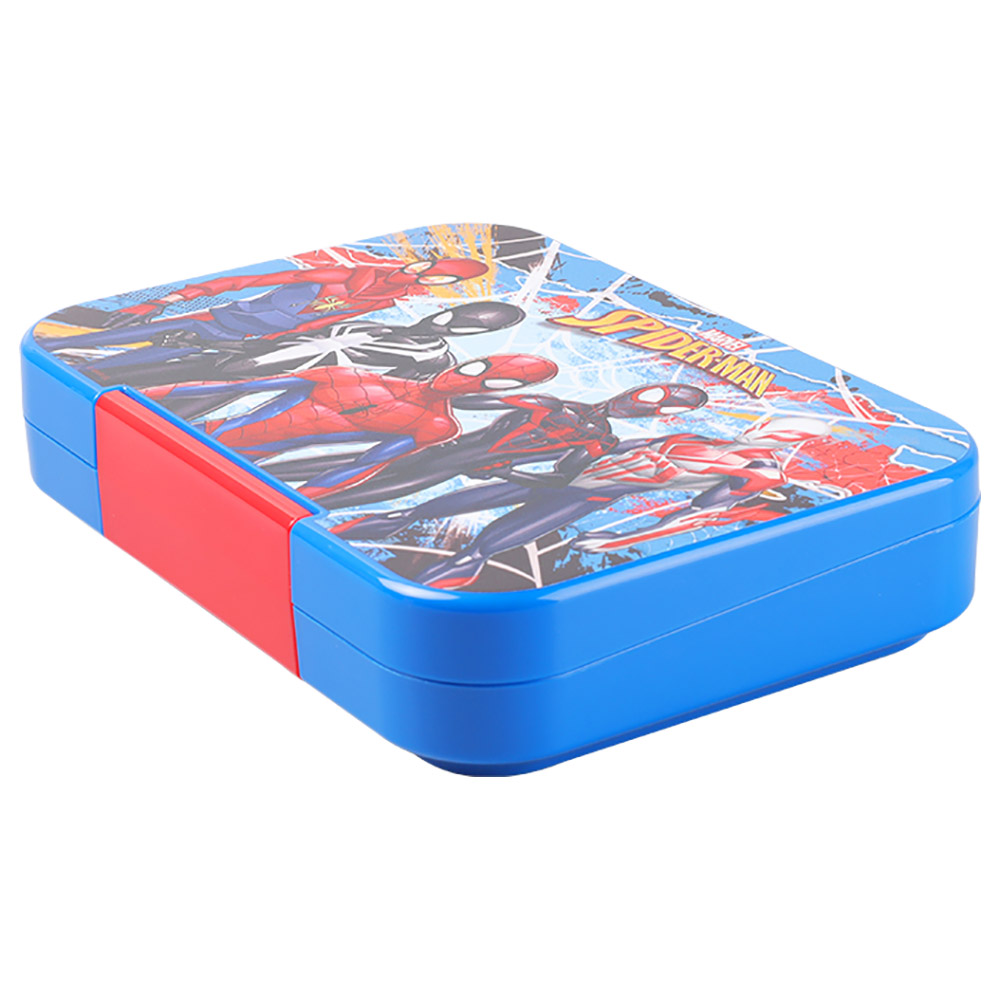 مارفل - صندوق غداء تريتان 6 أقسام بقفل زر - سبايدر مان