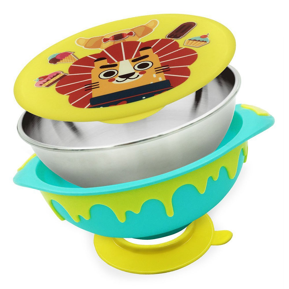 جينيريك - زبدية ستانلس ستيل مع غطاء - أصفر