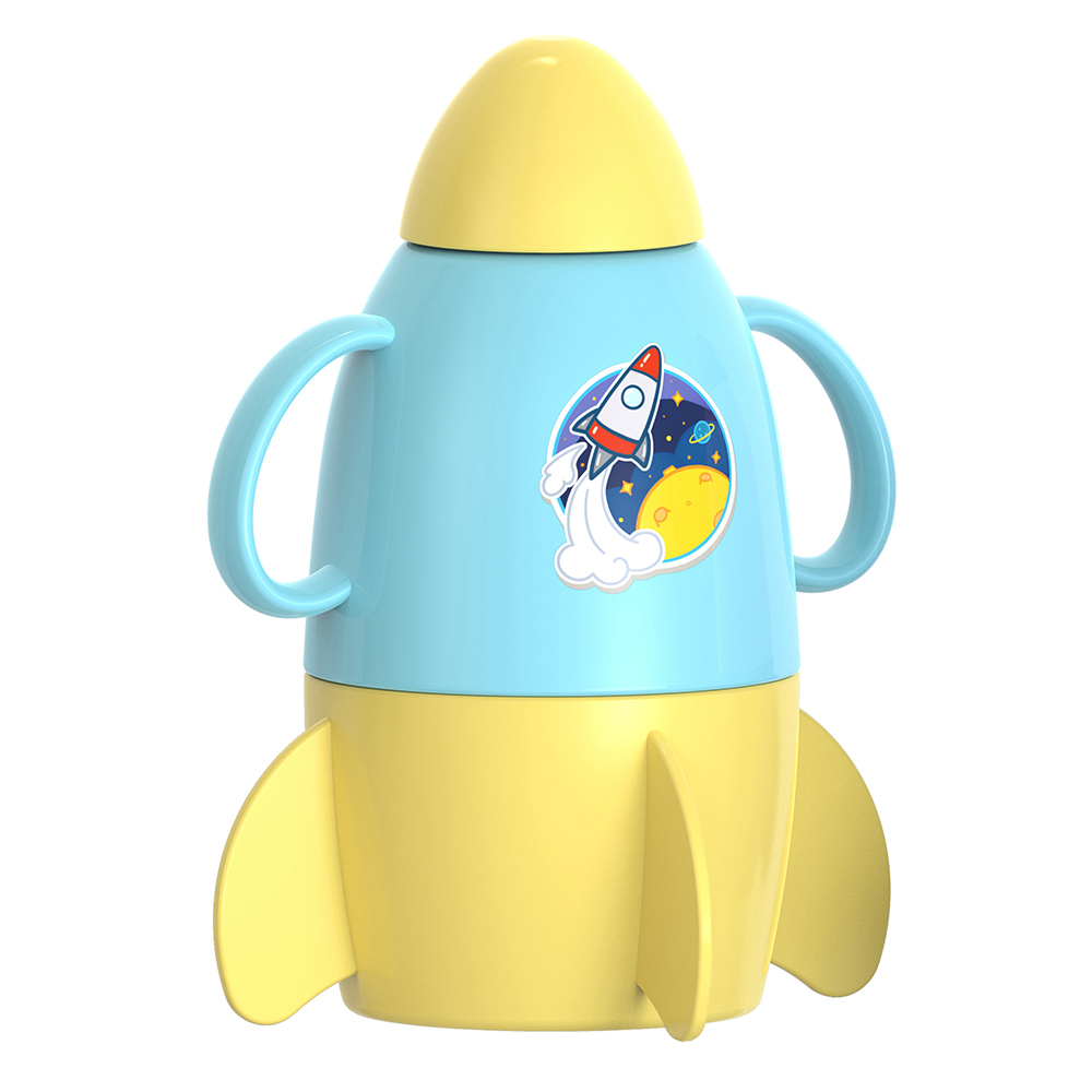 عام - كوب شرب للأطفال بمظهر صاروخي - أزرق - 260 مل