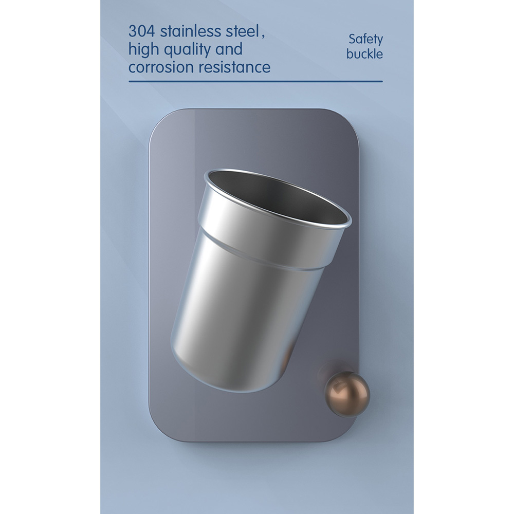 عام - كوب ماء صغير ستانلس ستيل مع شفاطة - 350 مل