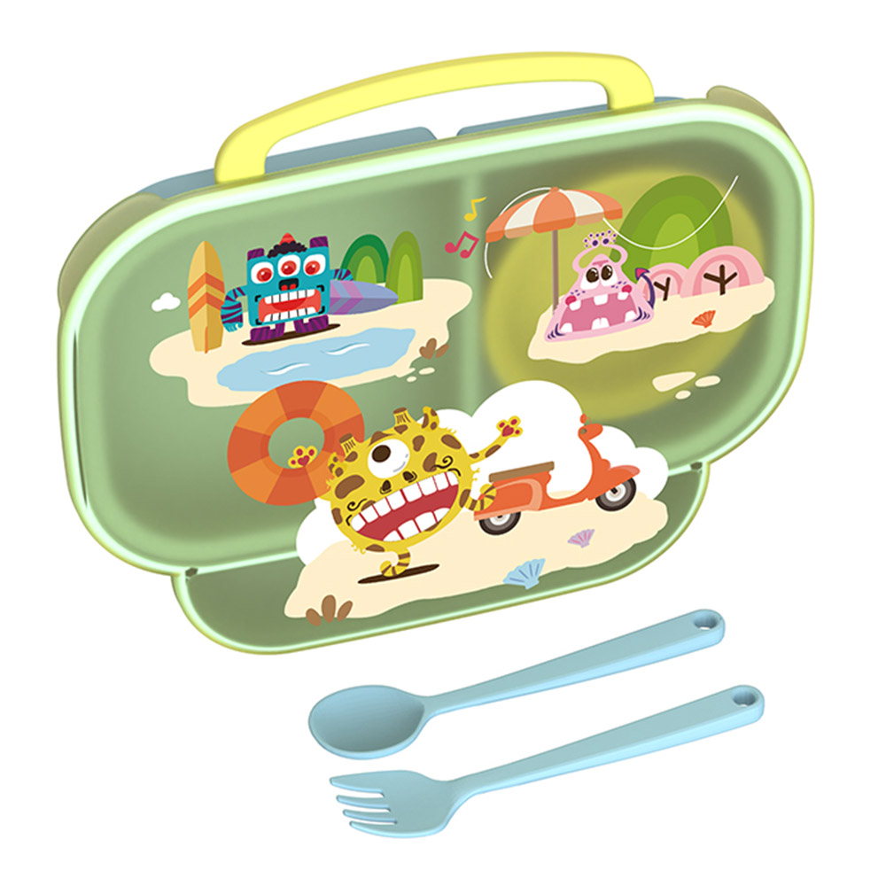 جينيرك - مجموعة صحن طعام مقسم للأطفال - أصفر