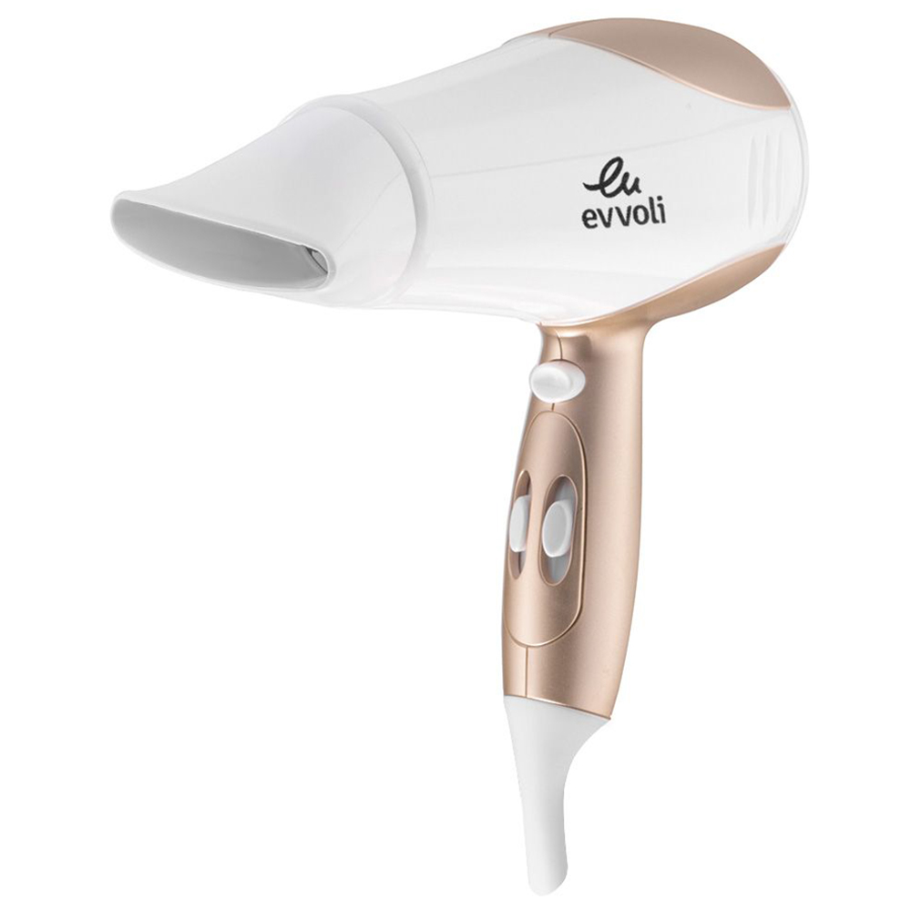 Evvoli - 2-Speeds Hair Dryer - White - 2200 W
