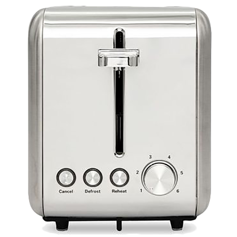 Evvoli - 2-Slice Toaster - Silver - 950 W