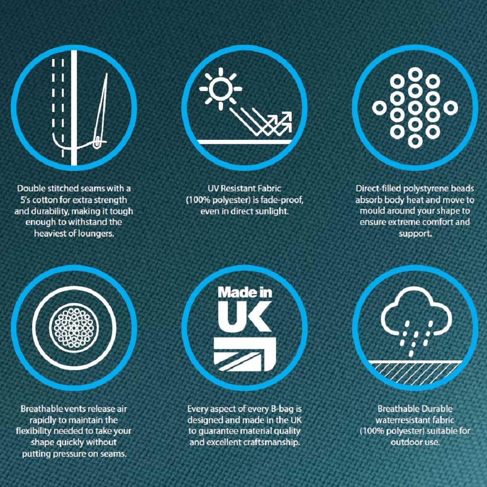 Extreme Lounging - Mighty Bean Bag - Silver Grey