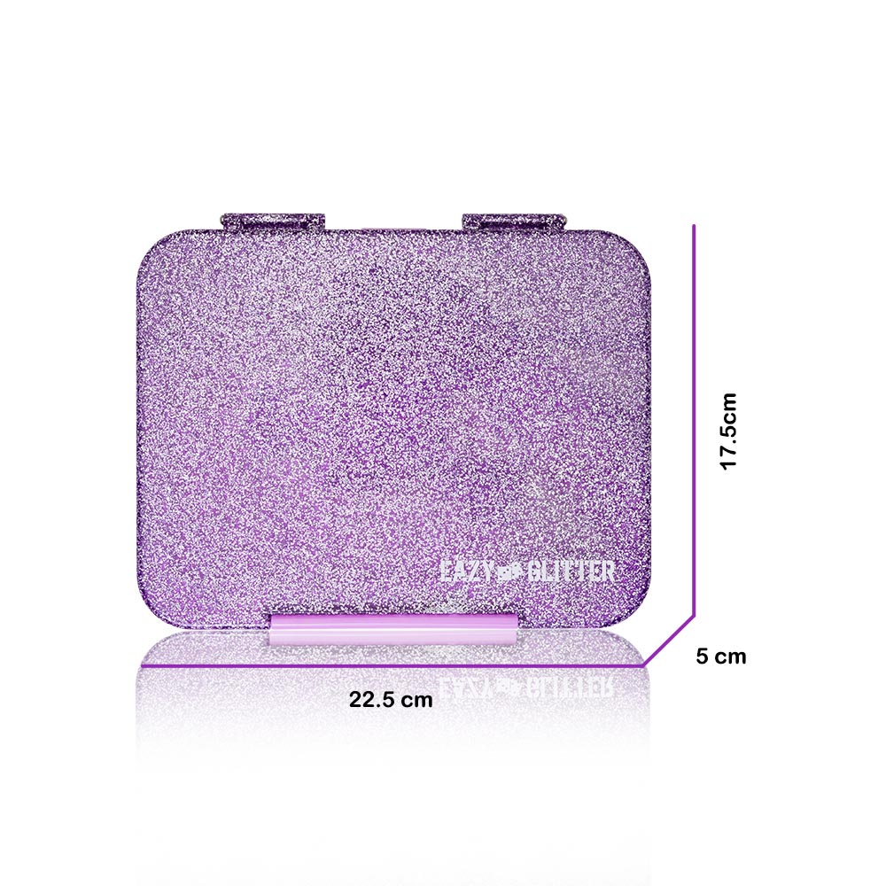 إيزي كيدز - صندوق غداء بينتو قابل للتحويل - 6 و4 أقسام - بنفسجي براق