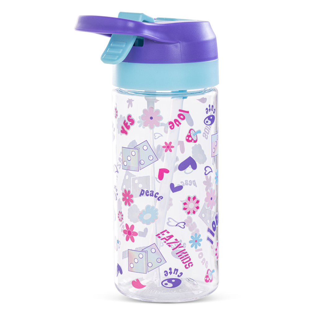 Eazy Kids - Tritan Water Bottle with Spray 500ml - Purple/Blue