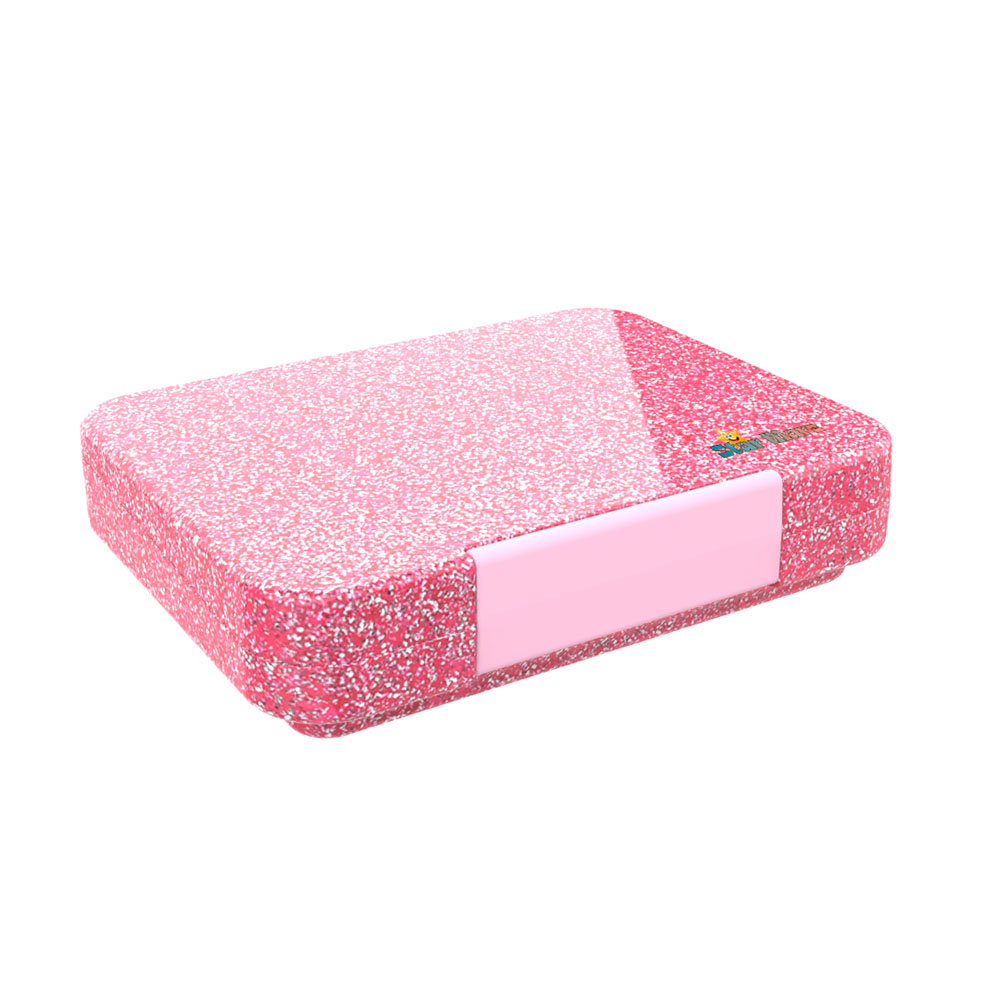 ستارمارز - صندوق غداء بينتو لامع للأطفال - 4-6 أقسام - إصدار الأميرات الصغيرات - 1195 مل - وردي