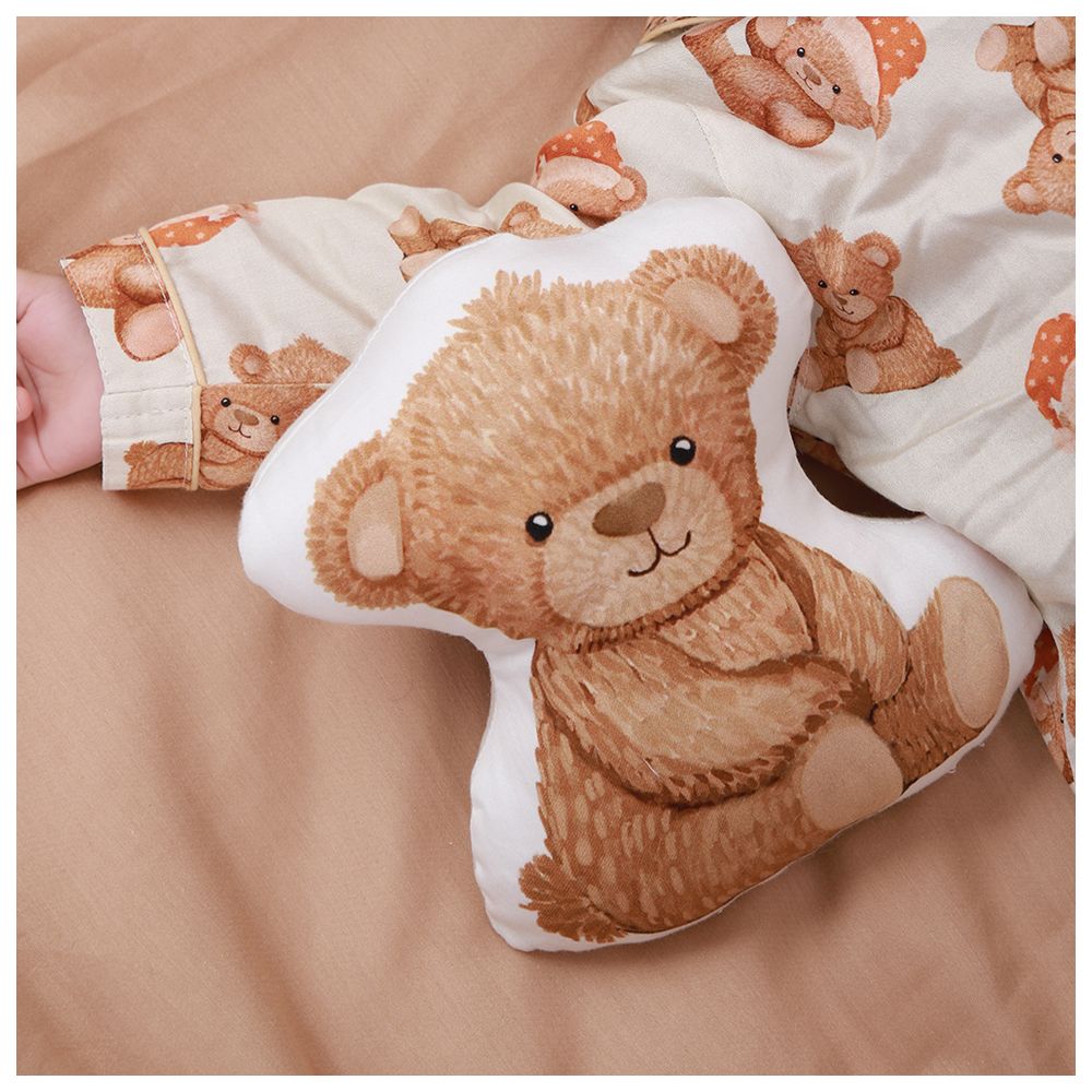 Fancy Fluff - Bear Shaped Cushion With Teether - Cuddle Bear