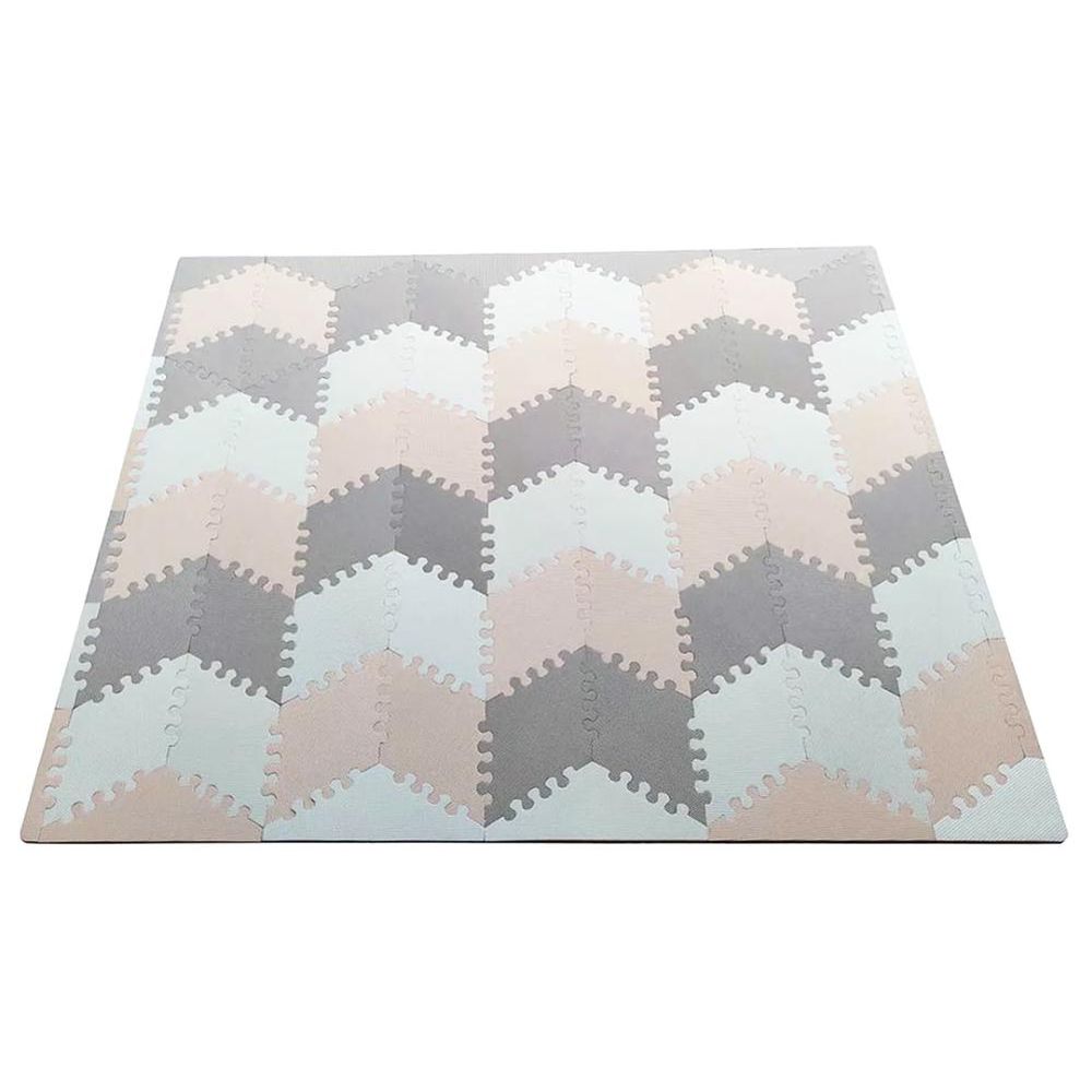 Bumble & Bird BabySafe Play Mat Multi-Shape 52pcs+22 Edges - Peach & Brown