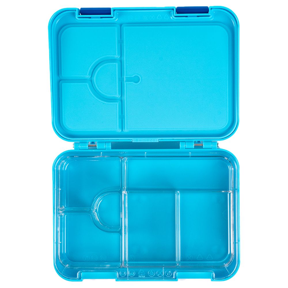 بون بون - صندوق غداء من 4 إلى 6 أقسام - سيارة - أزرق