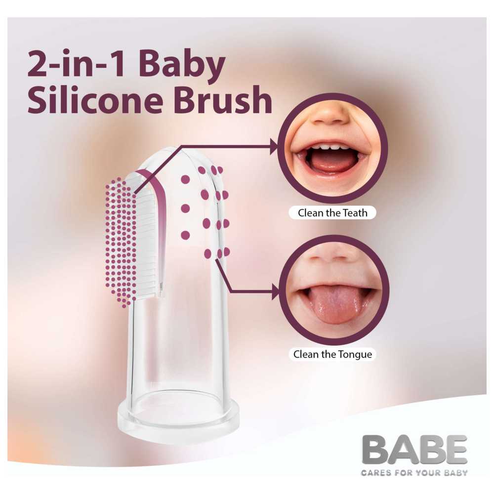 Babe - Silicon Tooth Brush With Case - Clear