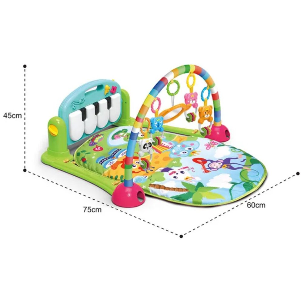 Huanger - Baby Play Gym Piano Mat Activity Center Toys - Green