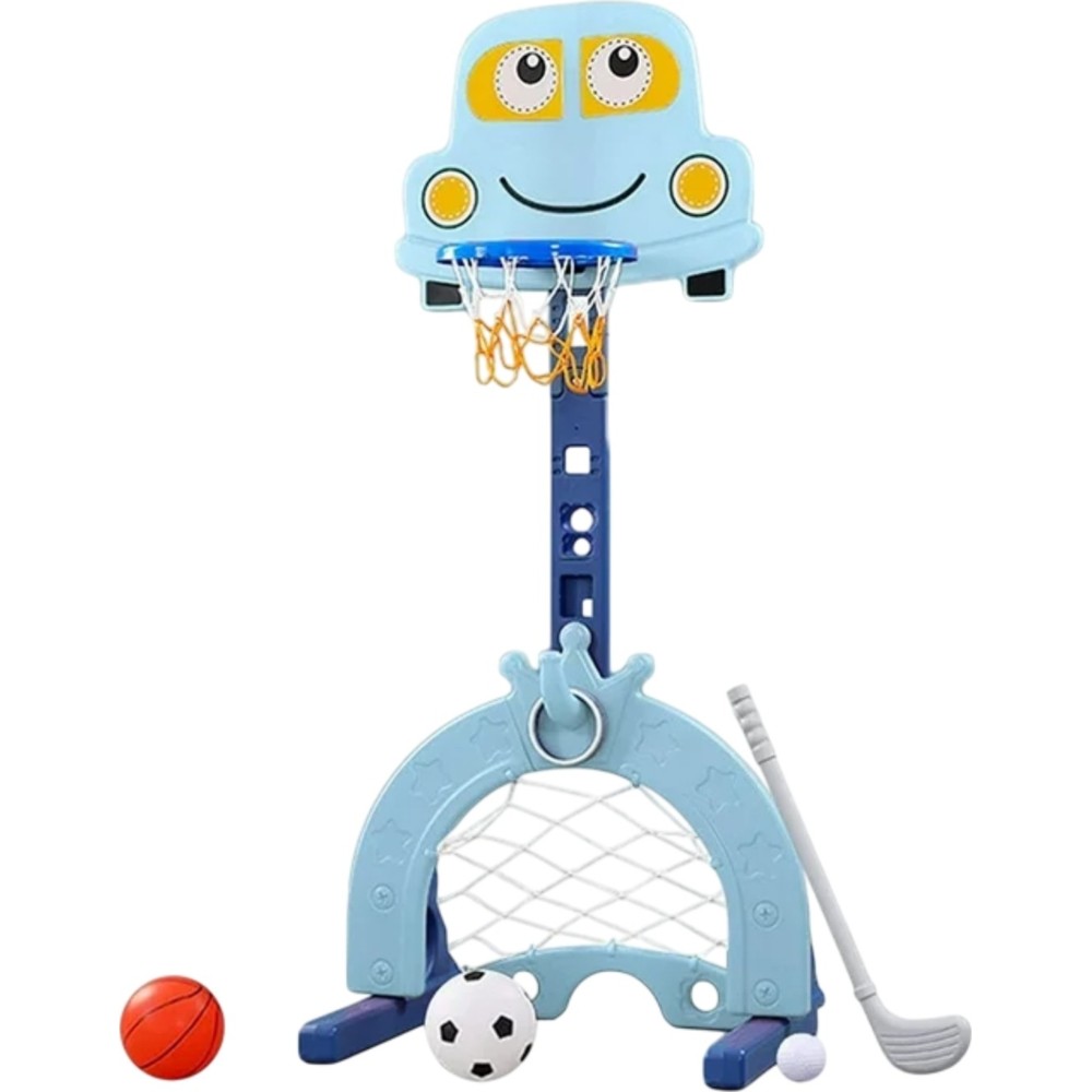 ليتل أنجل-  مجموعة لعب كرة السلة وكرة القدم وغولف- أزرق