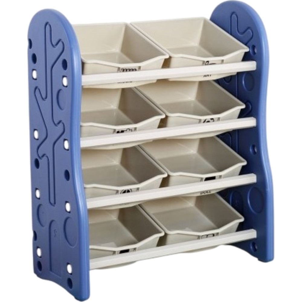 ليتل أنجل-  منظم تخزين الألعاب مع صناديق لغرفة الأطفال- أزرق