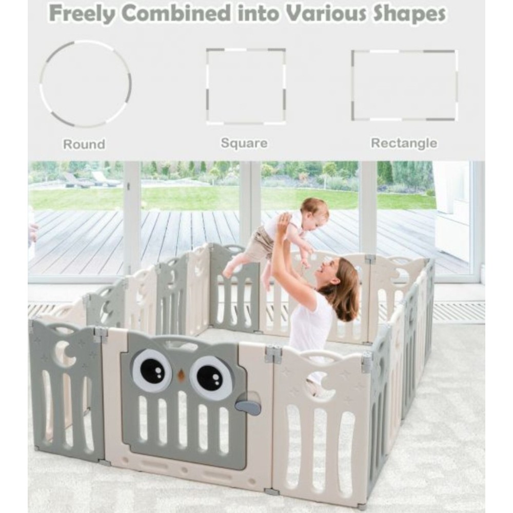 ليتل أنجل-  سلة (قفص) اللّعب قابلة للطي للأماكن الداخلية- رمادي