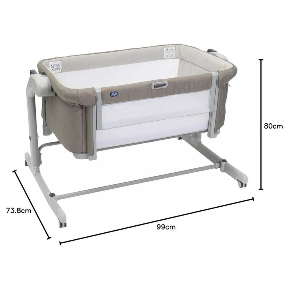 Chicco Next2Me Magic Evo Co-sleeping Crib - Desert Taupe