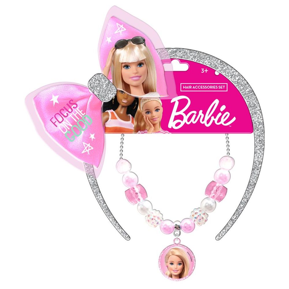 Barbie - Girls Hair Band With Necklace Set