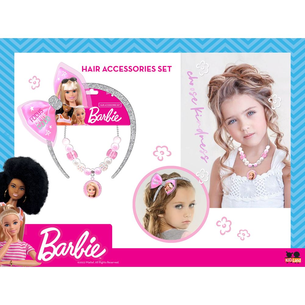 Barbie - Girls Hair Band With Necklace Set
