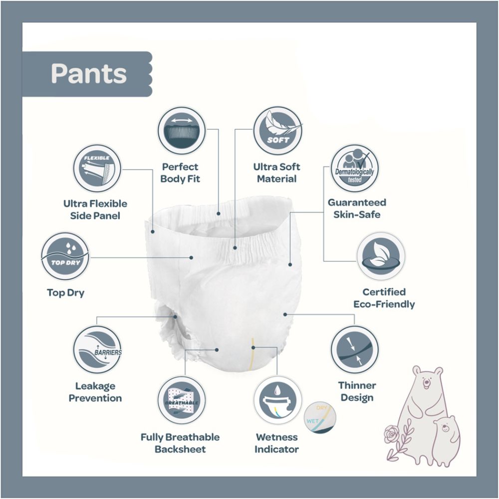 Bambo Nature - Eco-Friendly Diaper Pants, Size 5, 11-17kg 100 pcs - Pack of 5