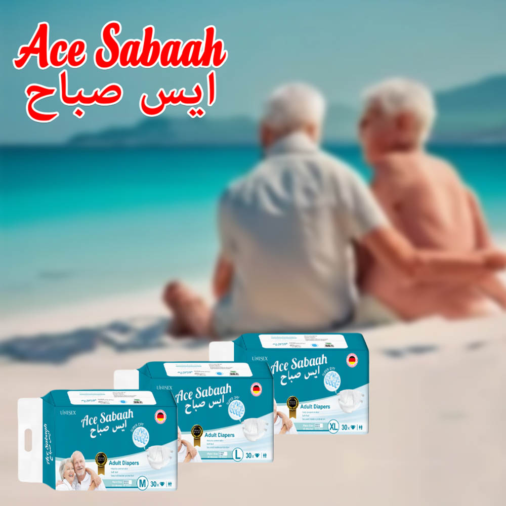 Ace Sabaah - Premium Adult Diapers - 30 Diapers - Large