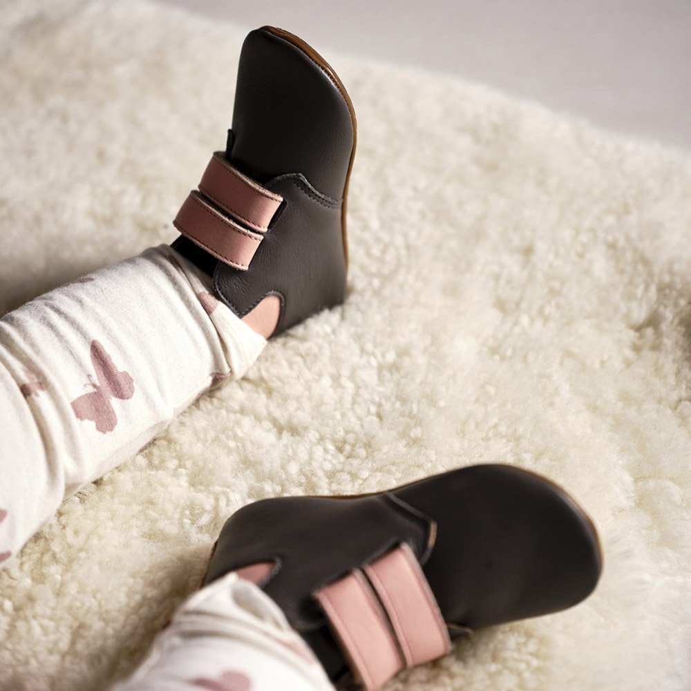 Hob - Jad Soft Sole High Top Sneakers - Grey/Pale Pink