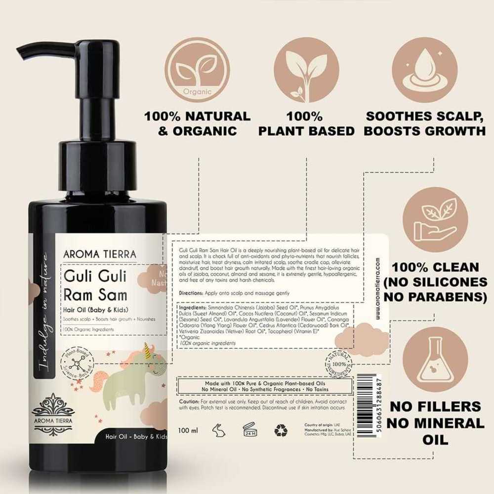 Aroma Tierra - Guli Guli Ram Sam Baby Hair Oil - 100ml