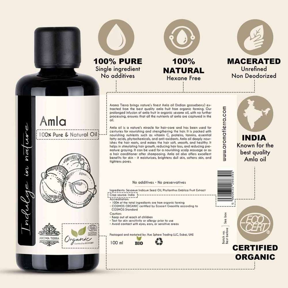 Aroma Tierra - Amla Oil - Hair Growth - 100ml