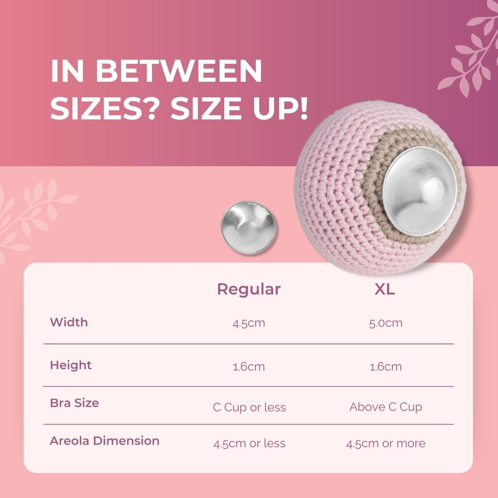 Silverette - Silver Nursing Cups With O-Feel - Regular