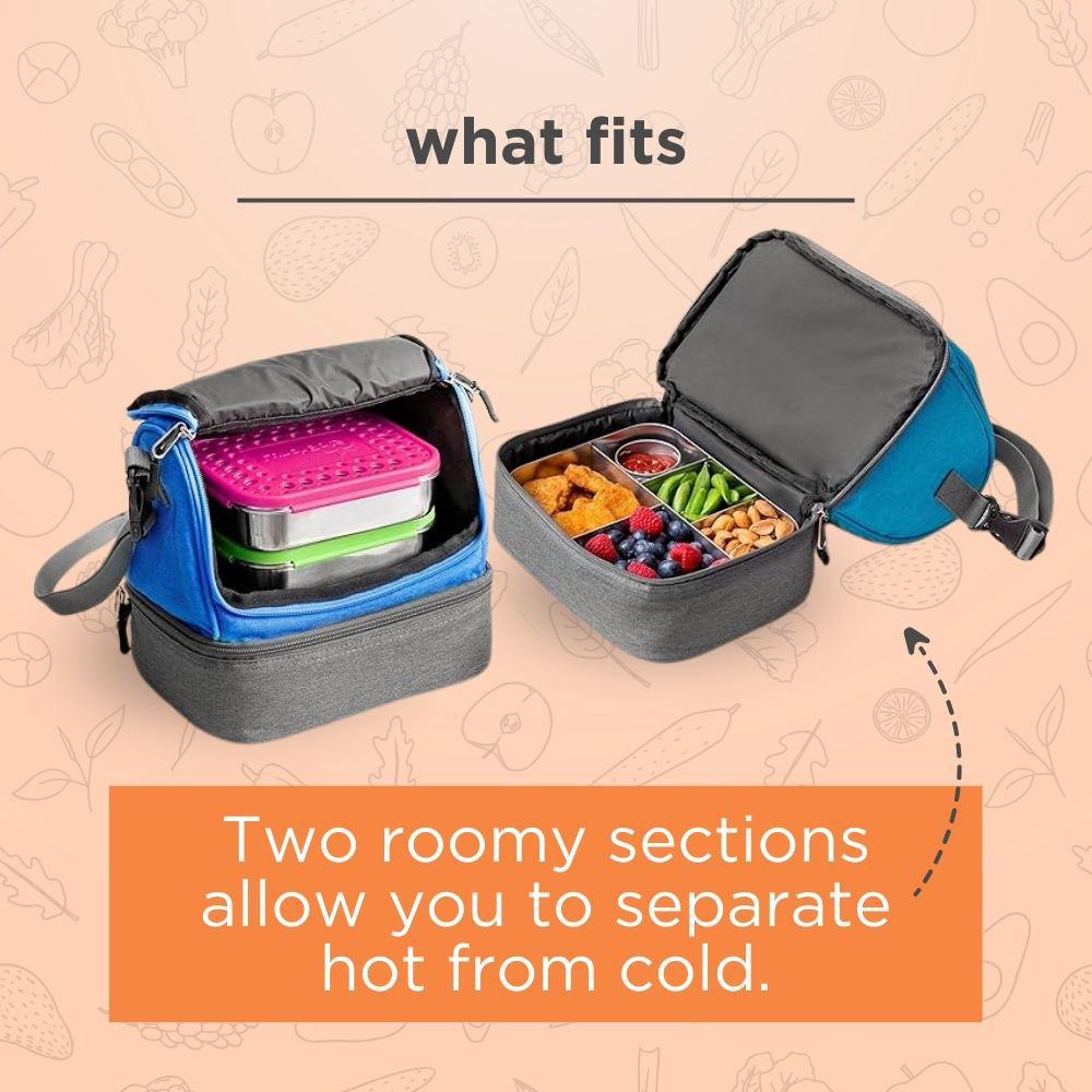 لانشبوتس - شنطة غداء دوبلكس - أزرق