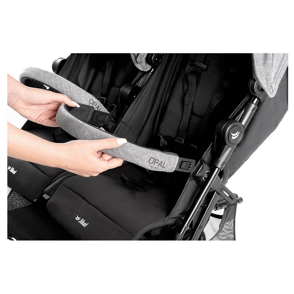 Jikel - Opal Double Compact Stroller - Sapphire Grey