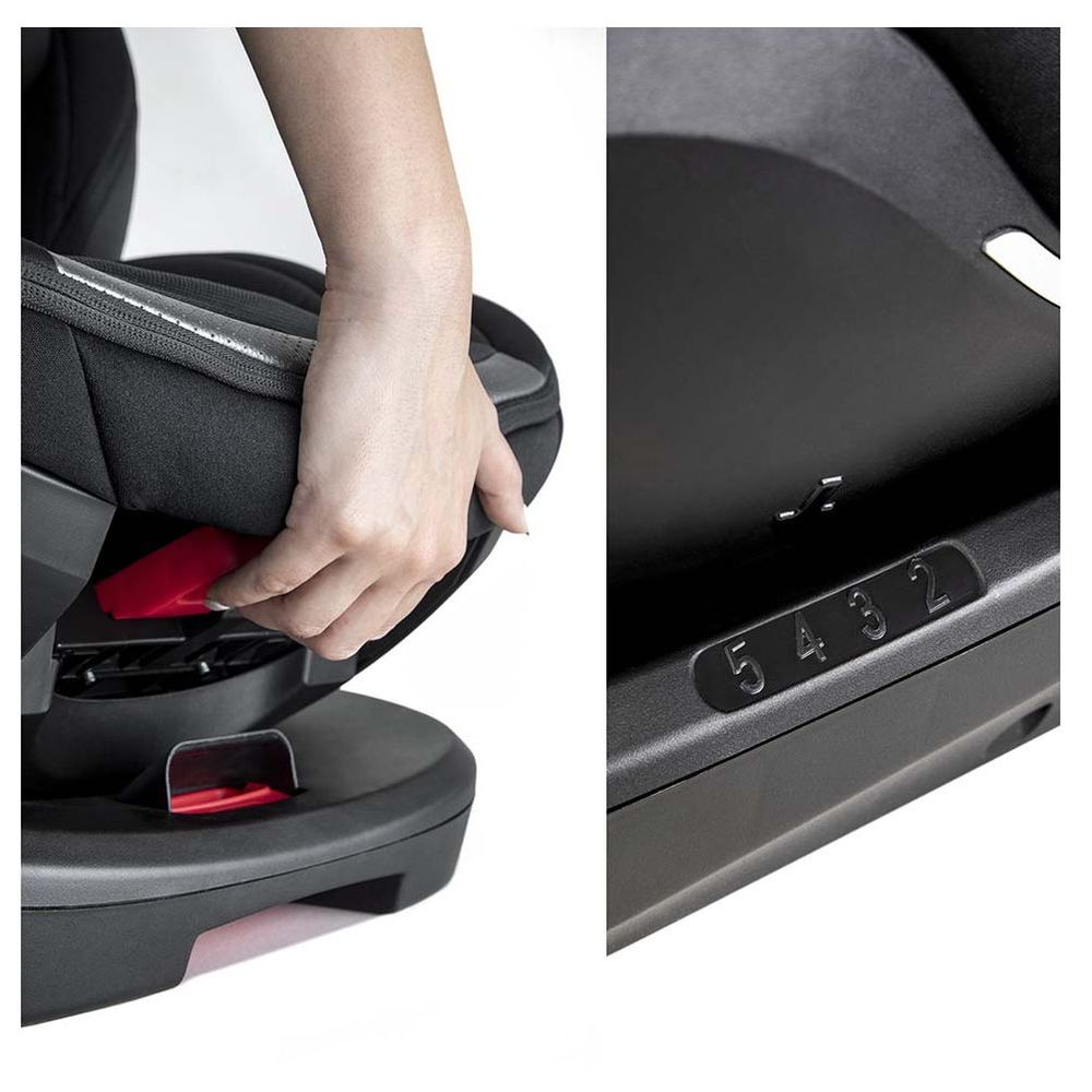 Jikel Saturn Zip 360 Rotating IsoFix All-in-one Car Seat - Black