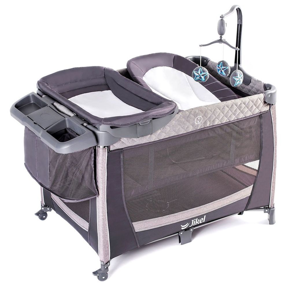 Jikel Hub Playpen - Charcoal