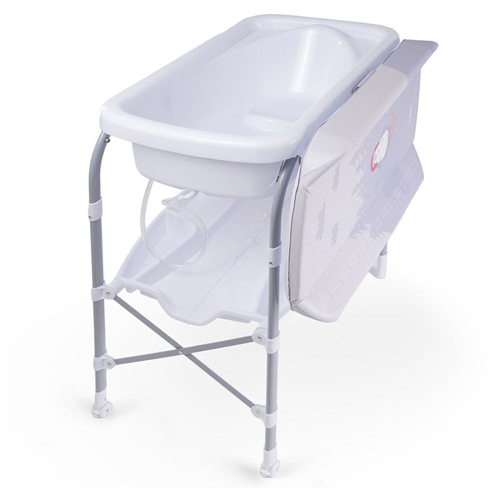 Jikel Ripple Standing Bath & Changing Table - Grey