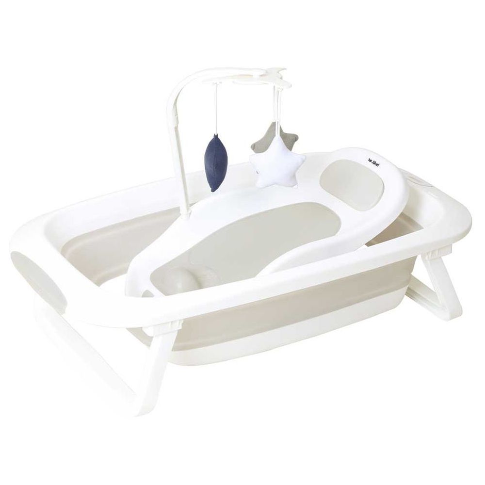 Jikel Cloud + Scrub Bathtub & Booster - Grey 